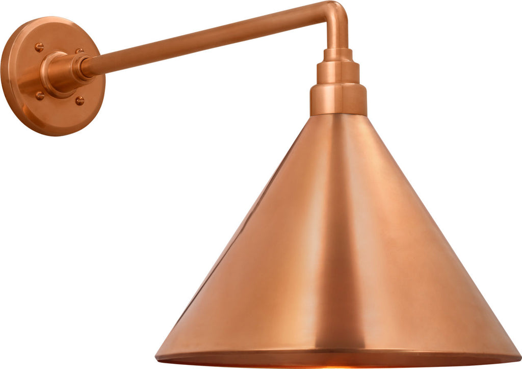 Academy 17.5" Mack Barn Light | Soft Copper | 12.5 | 12.5" Soft Copper Conical Savannah Shade