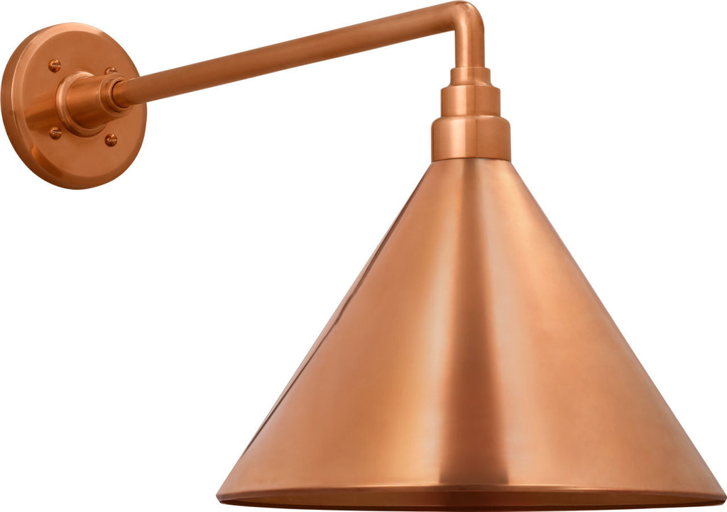 Academy 17.5" Mack Barn Light | Soft Copper | 12.5 | 12.5" Soft Copper Conical Savannah Shade