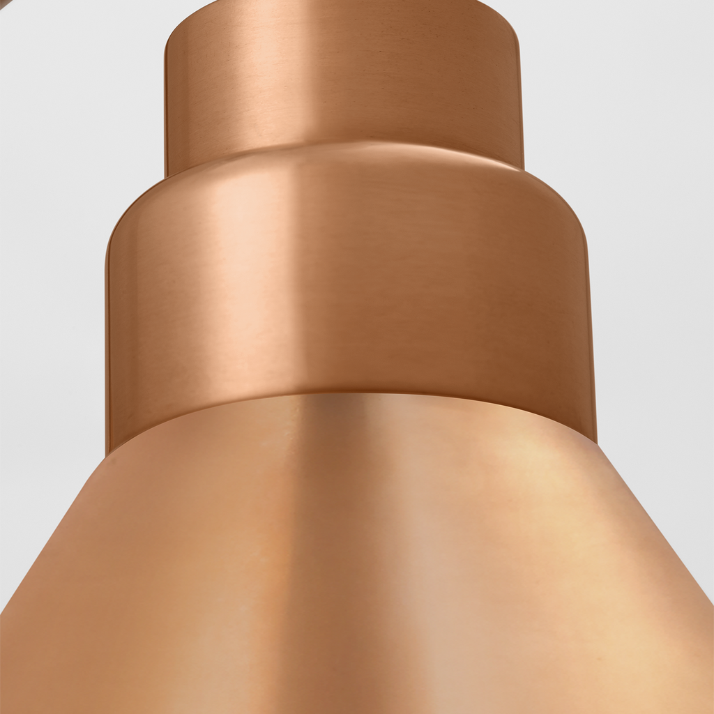 Academy 17.5" Mack Barn Light | Soft Copper | 12.5 | 12.5" Soft Copper Conical Savannah Shade