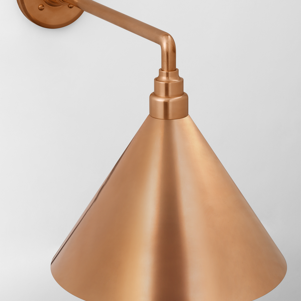 Academy 17.5" Mack Barn Light | Soft Copper | 12.5 | 12.5" Soft Copper Conical Savannah Shade