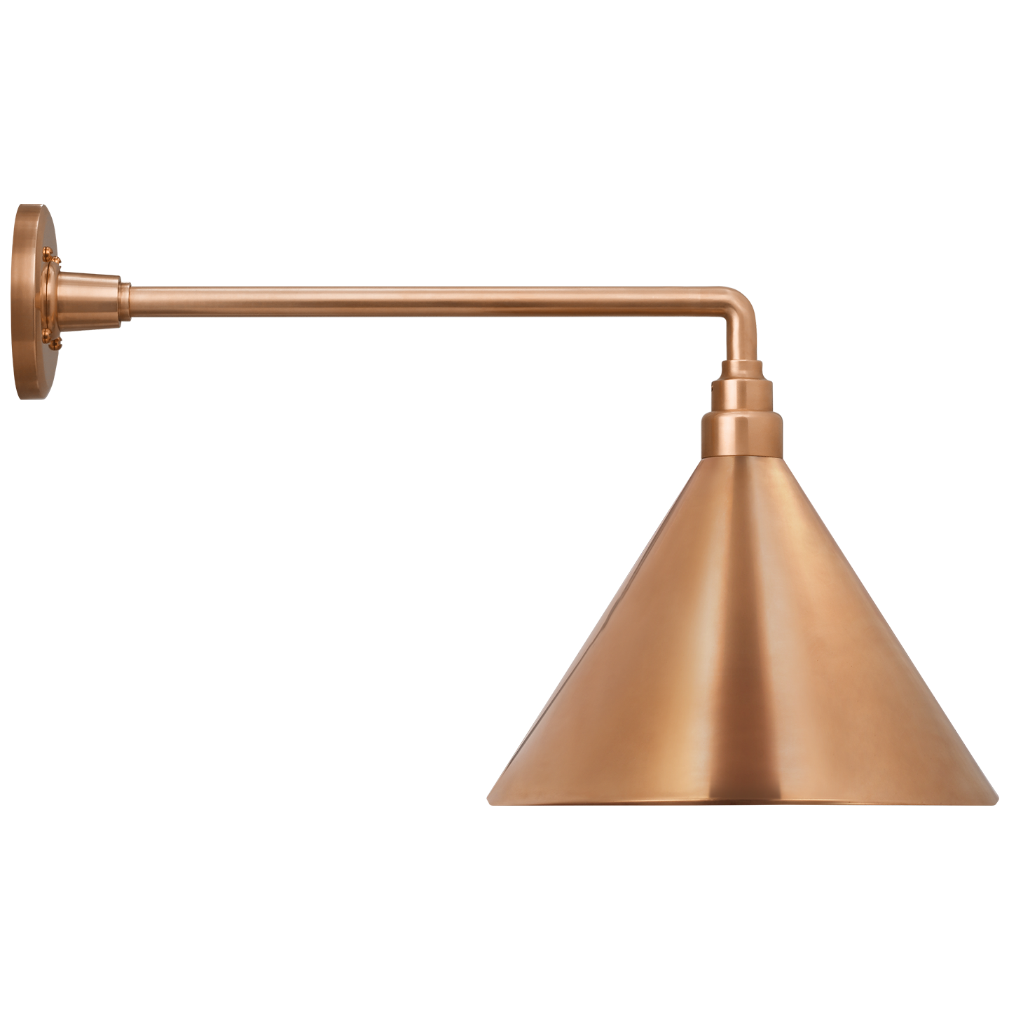 Academy 17.5" Mack Barn Light | Soft Copper | 12.5 | 12.5" Soft Copper Conical Savannah Shade