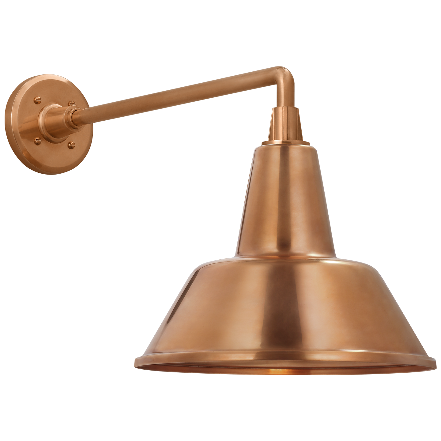 Academy 17.5" Mack Barn Light | Soft Copper | 12.5 | 12.5" Soft Copper Bowers Shade
