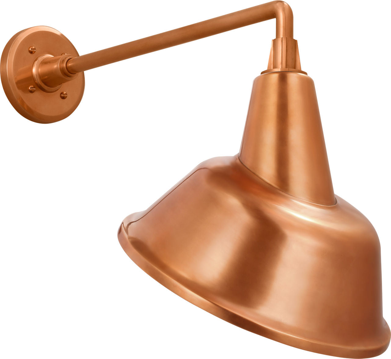 Academy 17.5" Mack Barn Light | Soft Copper | 12.5 | 12.5" Soft Copper Tilted Bowers Shade