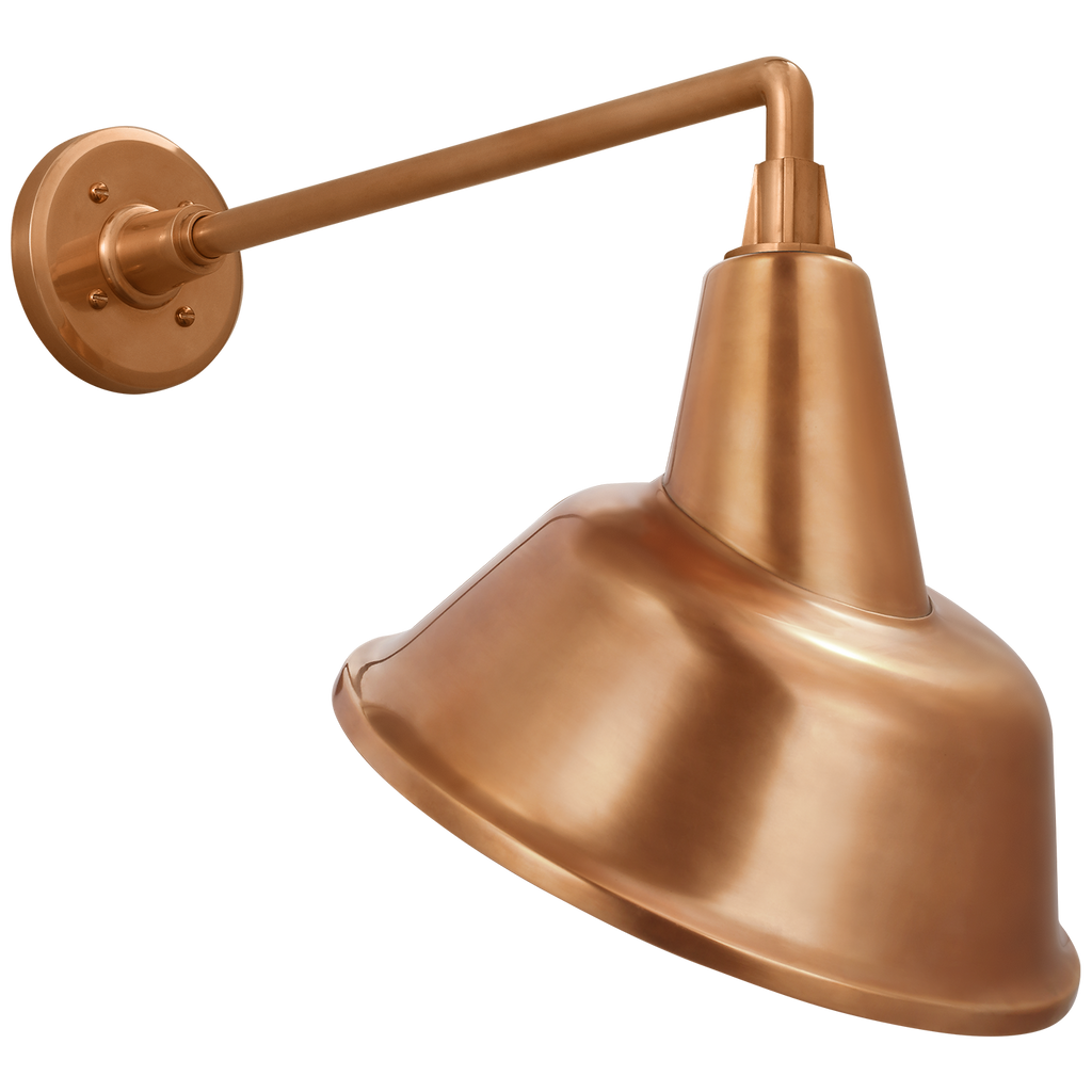 Academy 17.5" Mack Barn Light | Soft Copper | 12.5 | 12.5" Soft Copper Tilted Bowers Shade
