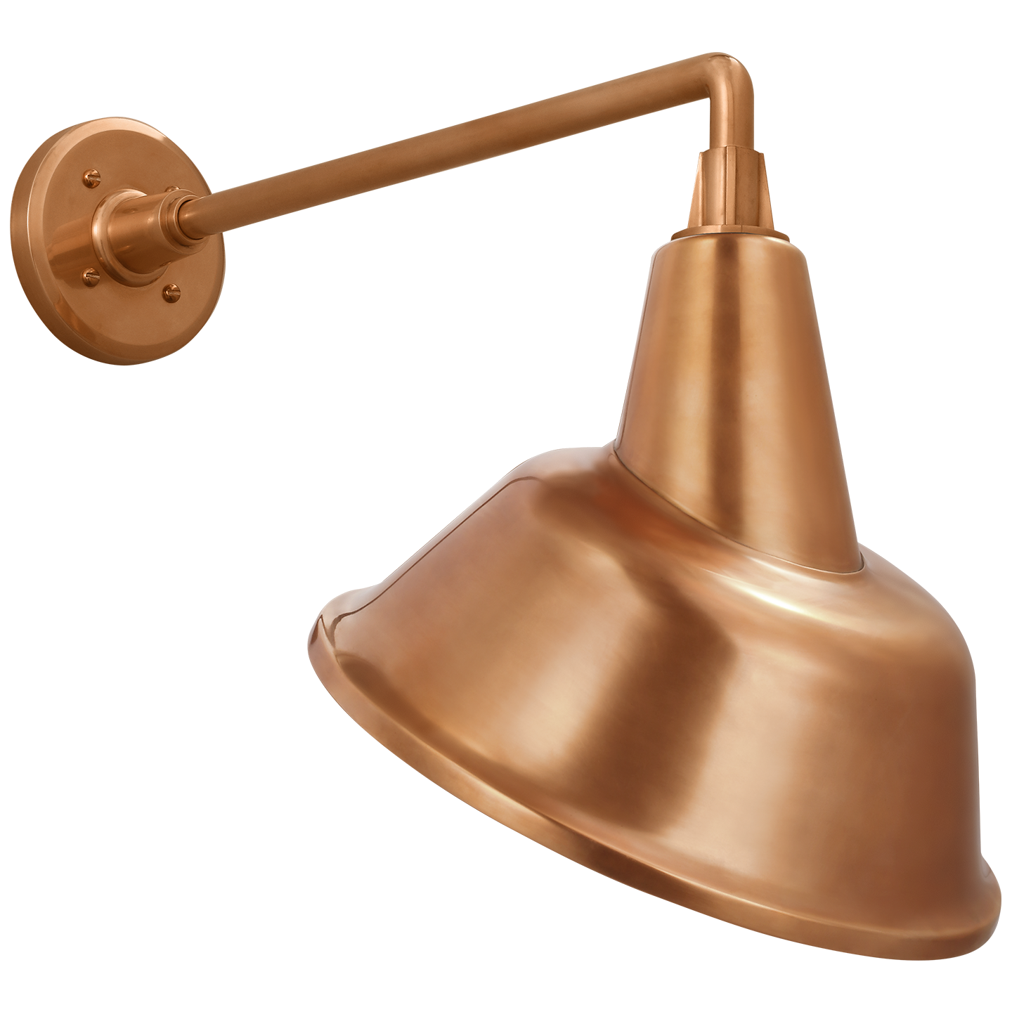 Academy 17.5" Mack Barn Light | Soft Copper | 12.5 | 12.5" Soft Copper Tilted Bowers Shade
