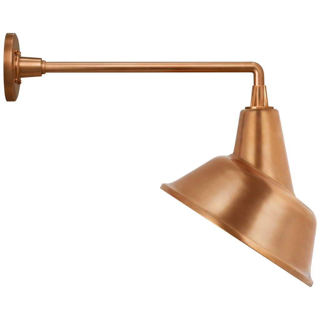 Academy 17.5" Mack Barn Light | Soft Copper | 12.5 | 12.5" Soft Copper Tilted Bowers Shade