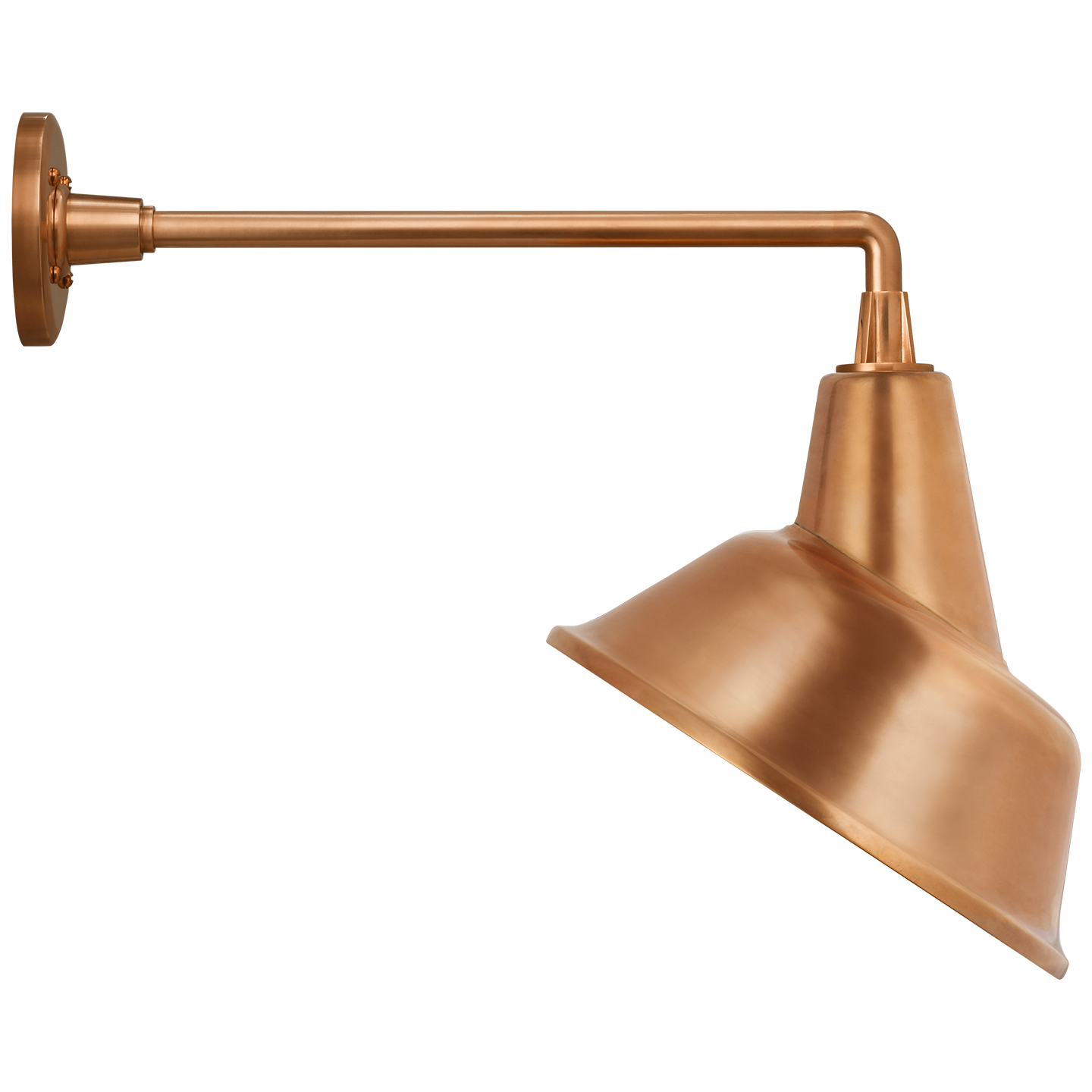 Academy 17.5" Mack Barn Light | Soft Copper | 12.5 | 12.5" Soft Copper Tilted Bowers Shade