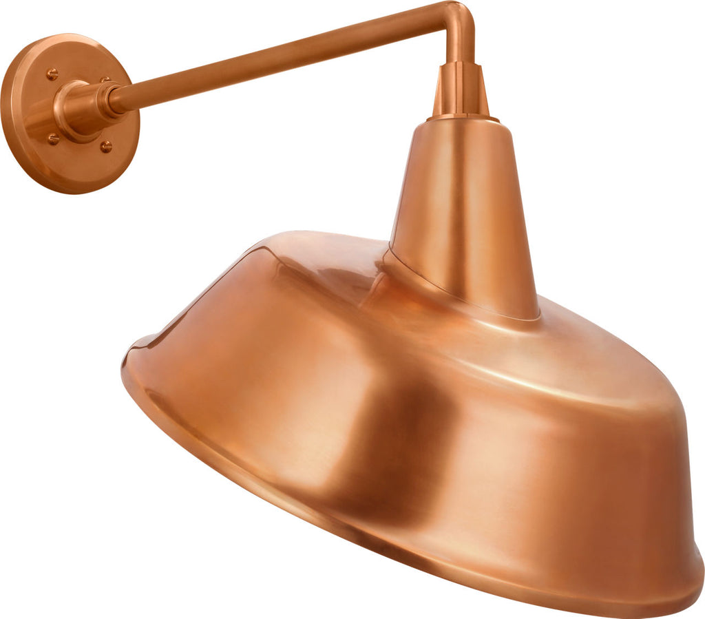 Academy 17.5" Mack Barn Light | Soft Copper | 16 | 16" Soft Copper Tilted Bowers Shade