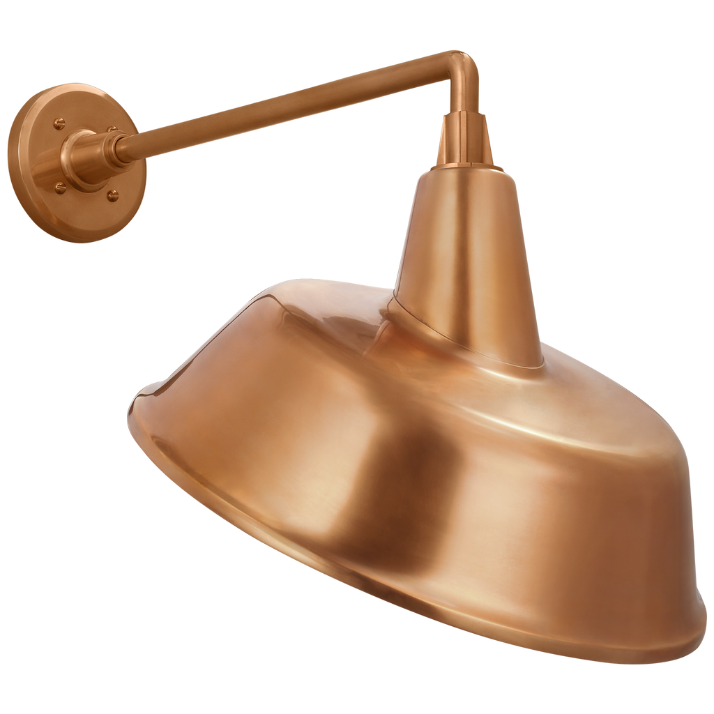 Academy 17.5" Mack Barn Light | Soft Copper | 16 | 16" Soft Copper Tilted Bowers Shade