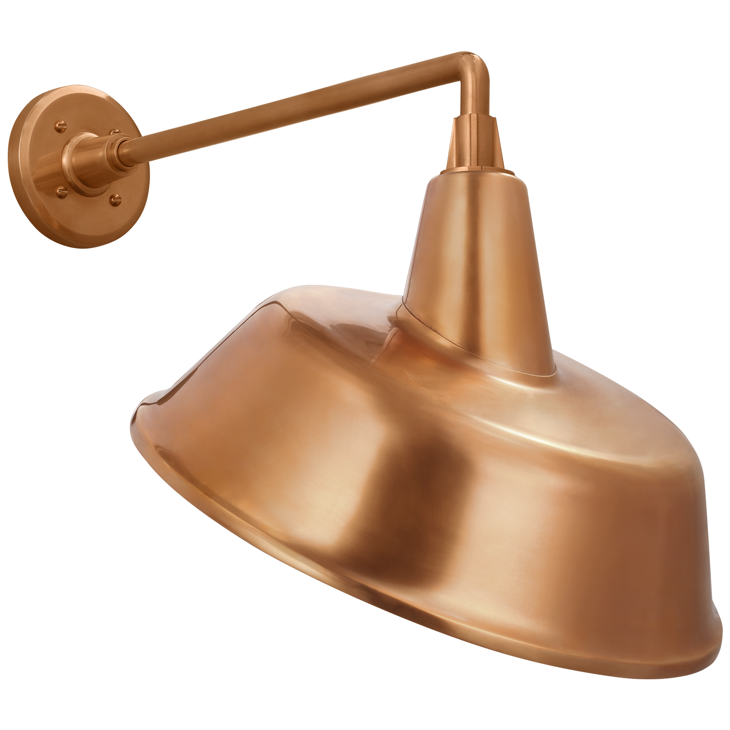 Academy 17.5" Mack Barn Light | Soft Copper | 16 | 16" Soft Copper Tilted Bowers Shade