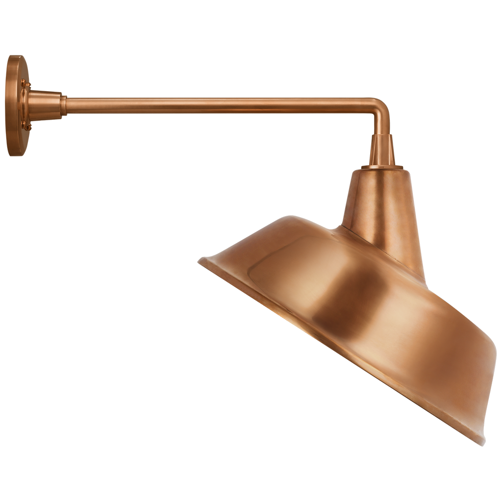 Academy 17.5" Mack Barn Light | Soft Copper | 16 | 16" Soft Copper Tilted Bowers Shade
