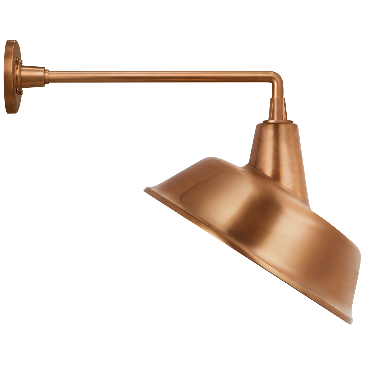 Academy 17.5" Mack Barn Light | Soft Copper | 16 | 16" Soft Copper Tilted Bowers Shade