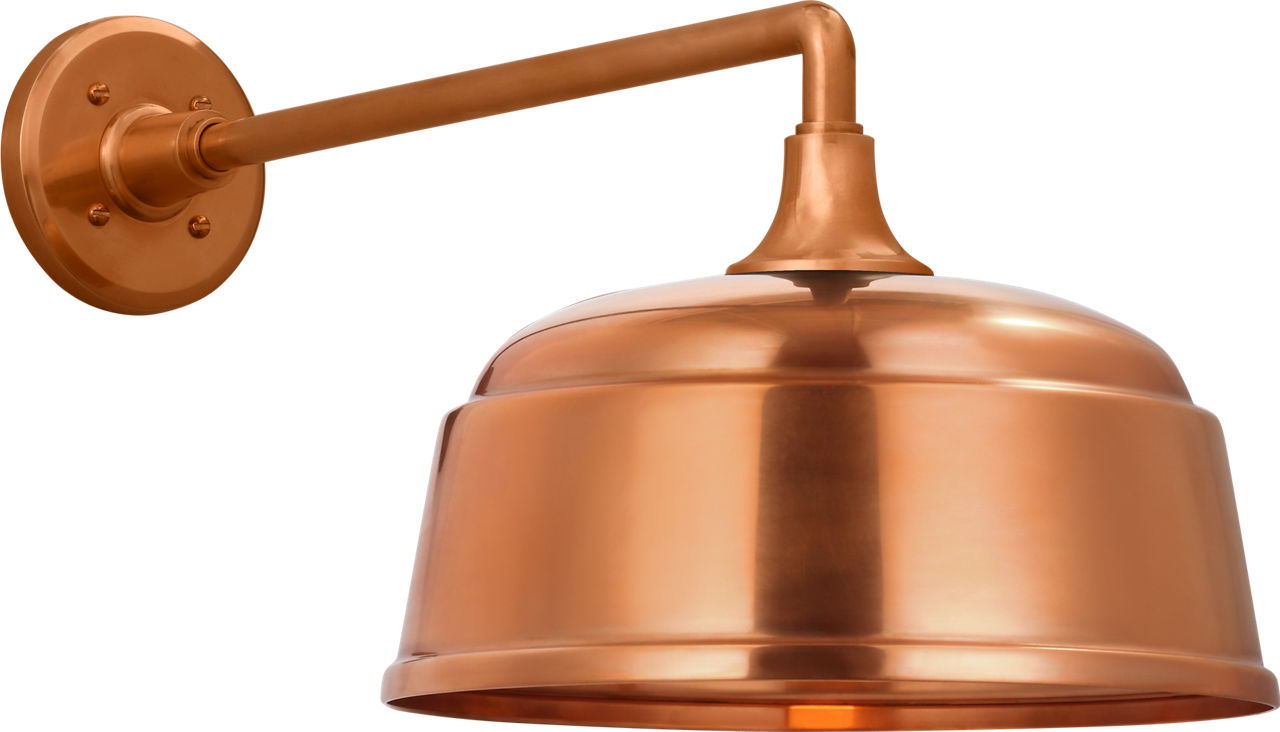 Academy 17.5" Mack Barn Light | Soft Copper | 12.5 | 12.5" Soft Copper Rockhouse Shade