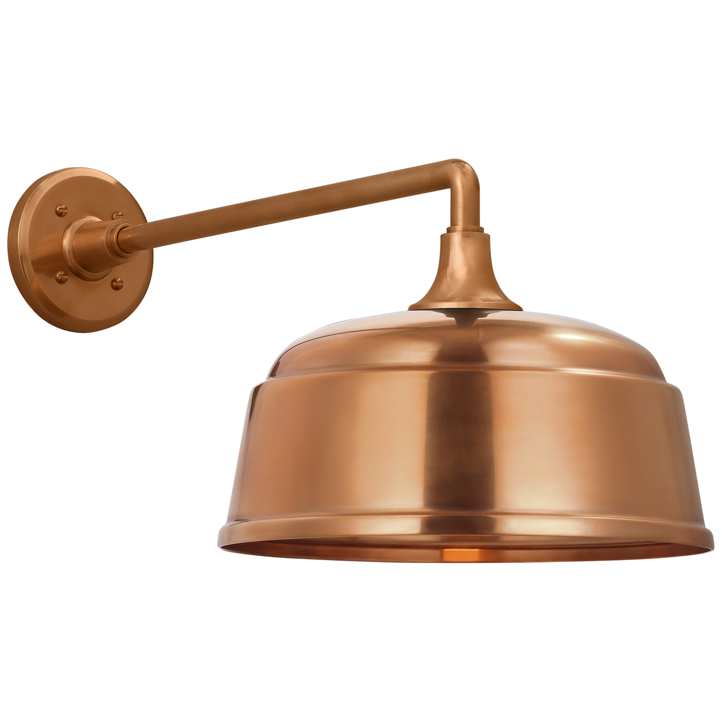 Academy 17.5" Mack Barn Light | Soft Copper | 12.5 | 12.5" Soft Copper Rockhouse Shade