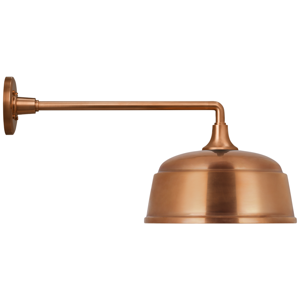 Academy 17.5" Mack Barn Light | Soft Copper | 12.5 | 12.5" Soft Copper Rockhouse Shade