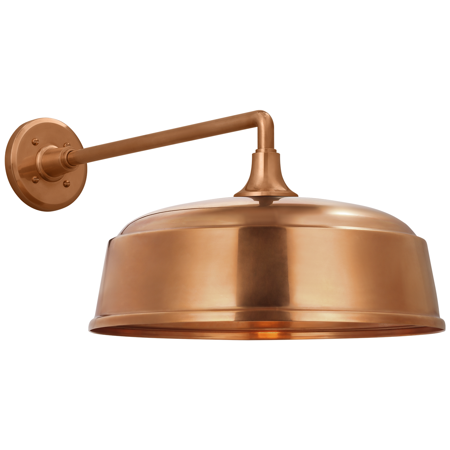 Academy 17.5" Mack Barn Light | Soft Copper | 16 | 16" Soft Copper Rockhouse Shade