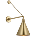 Academy 17.5" Anchored Mack Barn Light | Hand-Rubbed Antique Brass | 9 | 9" Hand-Rubbed Antique Brass Conical Savannah Shade