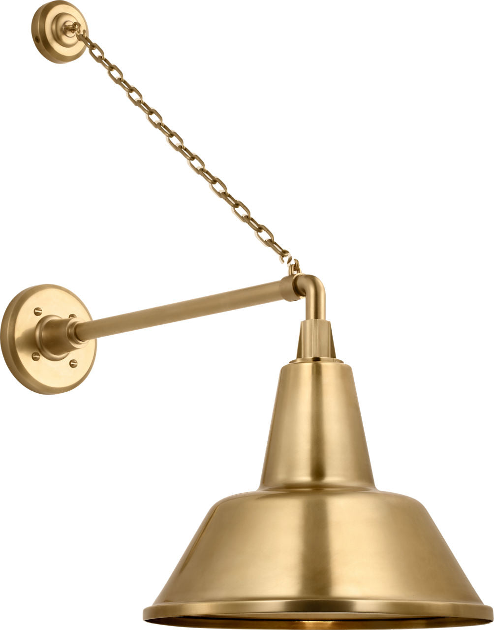 Academy 17.5" Anchored Mack Barn Light | Hand-Rubbed Antique Brass | 12.5 | 12.5" Hand-Rubbed Antique Brass Bowers Shade
