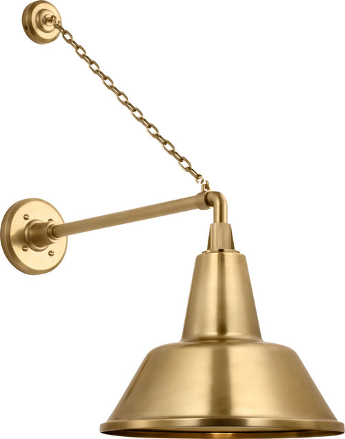 Academy 17.5" Anchored Mack Barn Light | Hand-Rubbed Antique Brass | 12.5 | 12.5" Hand-Rubbed Antique Brass Bowers Shade