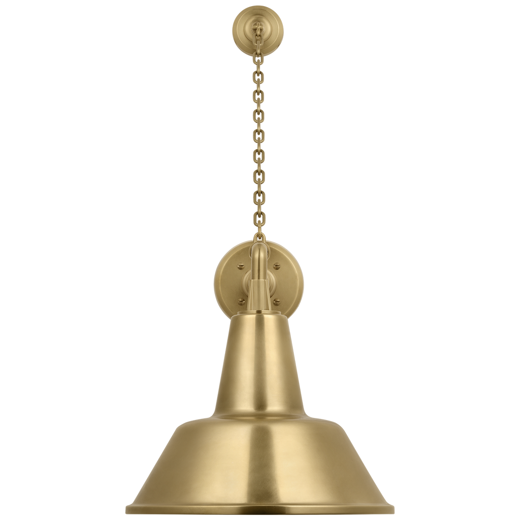 Academy 17.5" Anchored Mack Barn Light | Hand-Rubbed Antique Brass | 12.5 | 12.5" Hand-Rubbed Antique Brass Bowers Shade