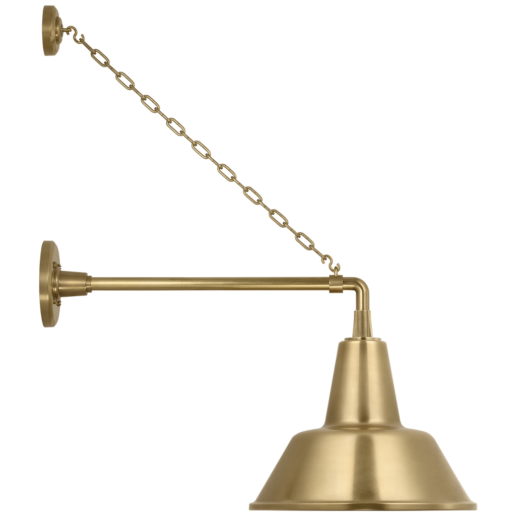 Academy 17.5" Anchored Mack Barn Light | Hand-Rubbed Antique Brass | 12.5 | 12.5" Hand-Rubbed Antique Brass Bowers Shade