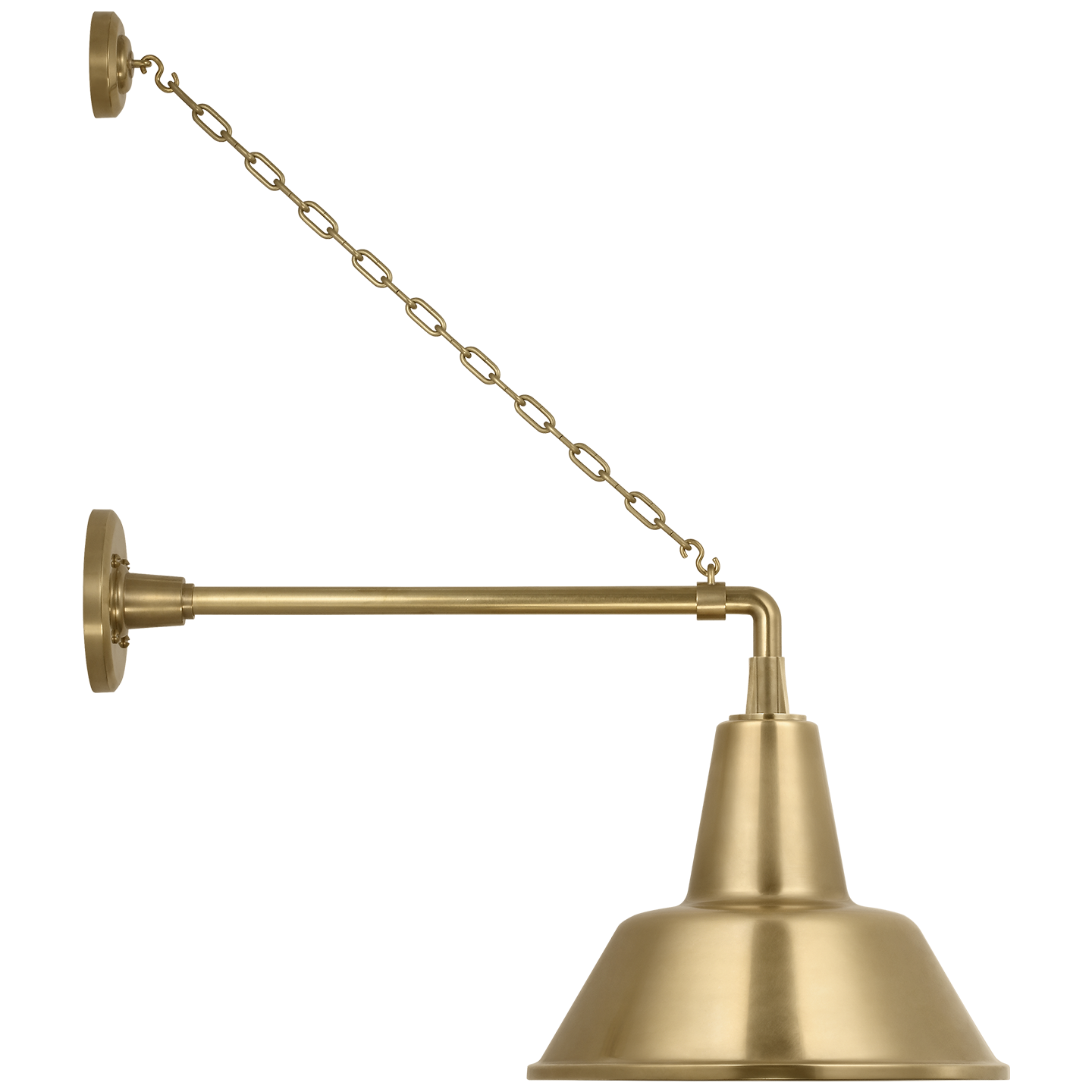 Academy 17.5" Anchored Mack Barn Light | Hand-Rubbed Antique Brass | 12.5 | 12.5" Hand-Rubbed Antique Brass Bowers Shade