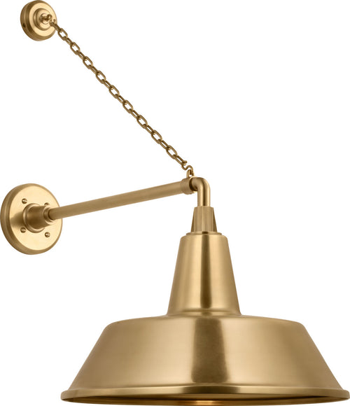 Academy 17.5" Anchored Mack Barn Light | Hand-Rubbed Antique Brass | 16 | 16" Hand-Rubbed Antique Brass Bowers Shade