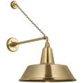 Academy 17.5" Anchored Mack Barn Light | Hand-Rubbed Antique Brass | 16 | 16" Hand-Rubbed Antique Brass Bowers Shade
