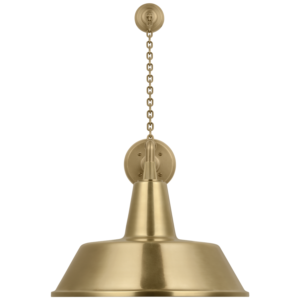 Academy 17.5" Anchored Mack Barn Light | Hand-Rubbed Antique Brass | 16 | 16" Hand-Rubbed Antique Brass Bowers Shade