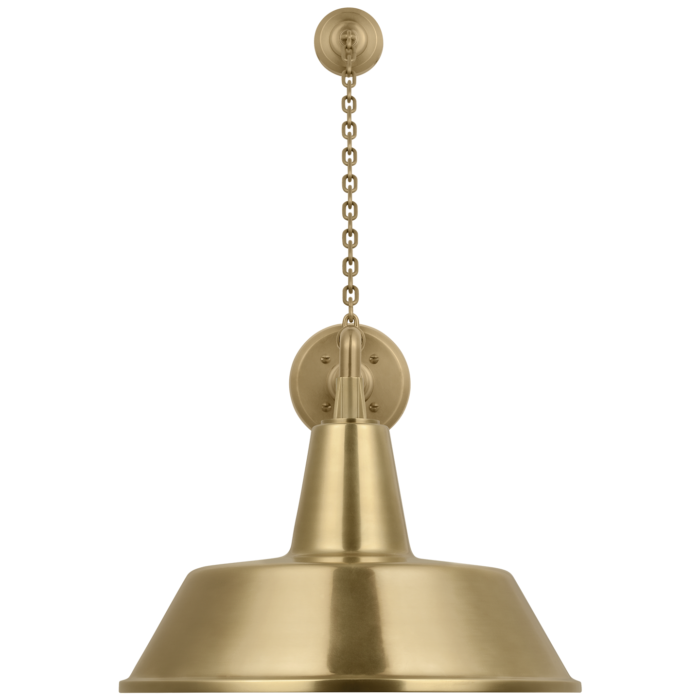 Academy 17.5" Anchored Mack Barn Light | Hand-Rubbed Antique Brass | 16 | 16" Hand-Rubbed Antique Brass Bowers Shade