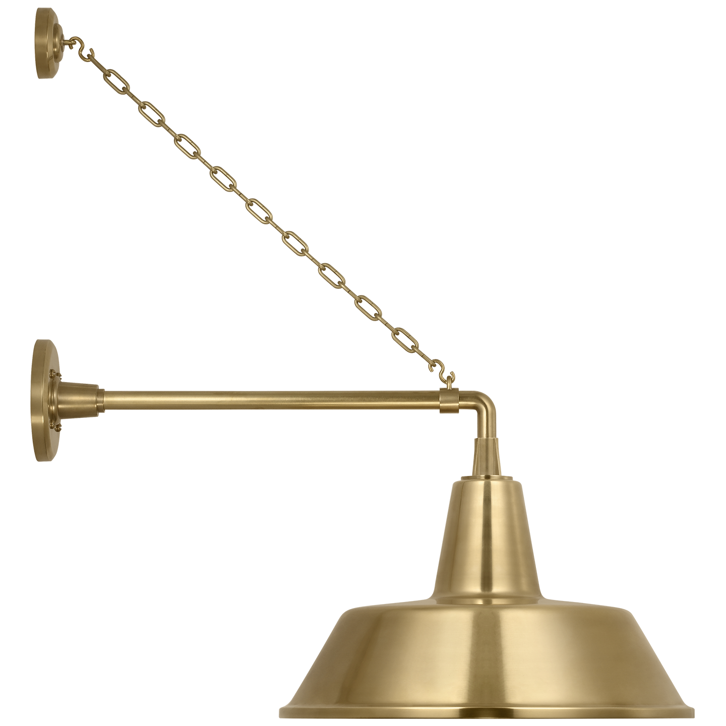 Academy 17.5" Anchored Mack Barn Light | Hand-Rubbed Antique Brass | 16 | 16" Hand-Rubbed Antique Brass Bowers Shade