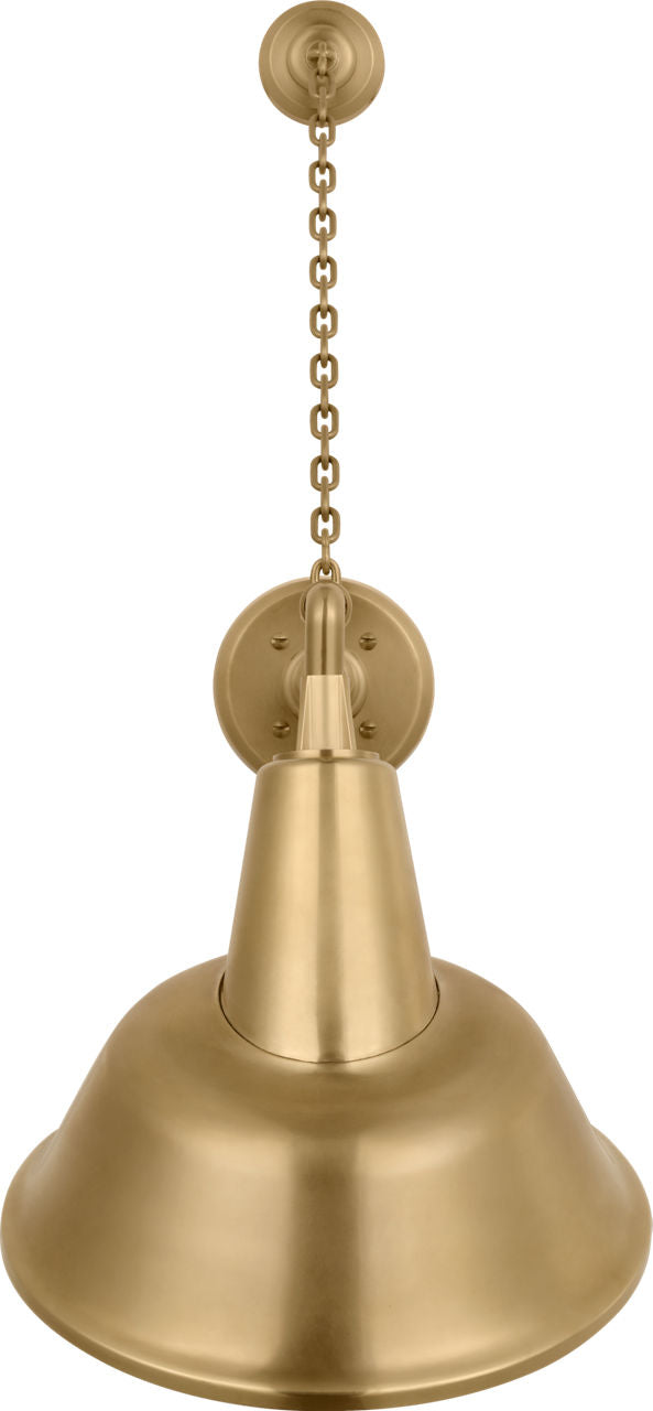 Academy 17.5" Anchored Mack Barn Light | Hand-Rubbed Antique Brass | 12.5 | 12.5" Hand-Rubbed Antique Brass Tilted Bowers Shade