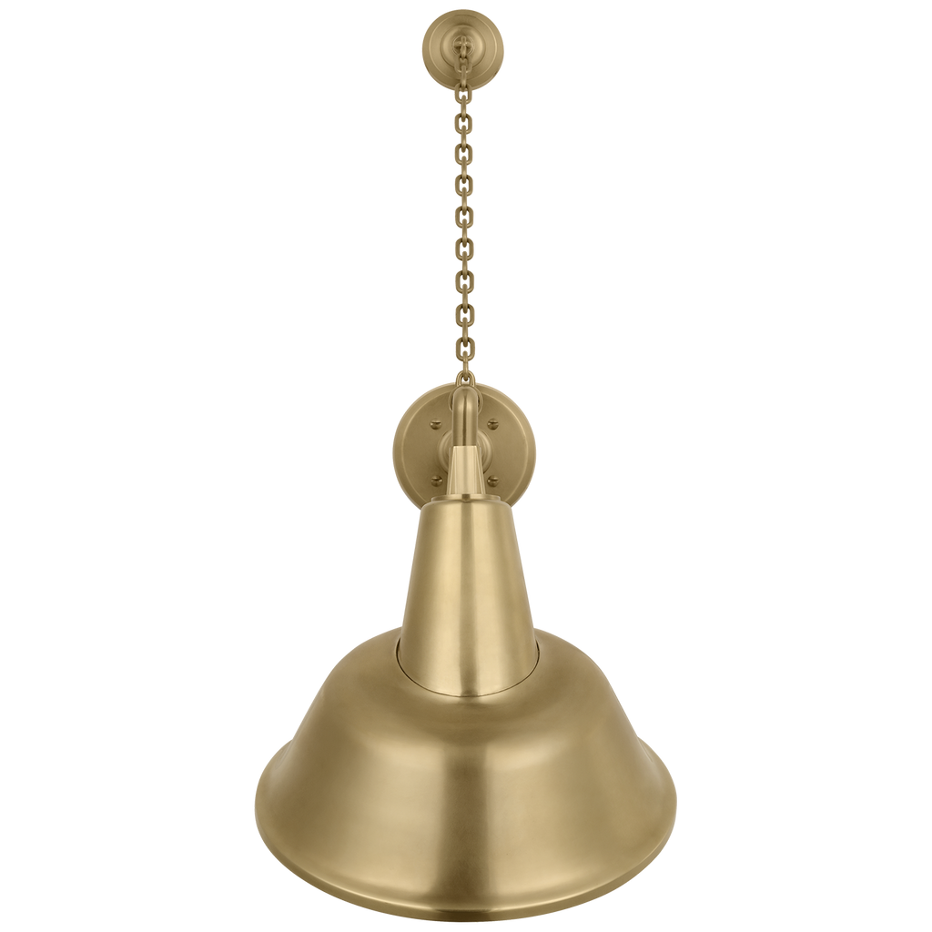 Academy 17.5" Anchored Mack Barn Light | Hand-Rubbed Antique Brass | 12.5 | 12.5" Hand-Rubbed Antique Brass Tilted Bowers Shade