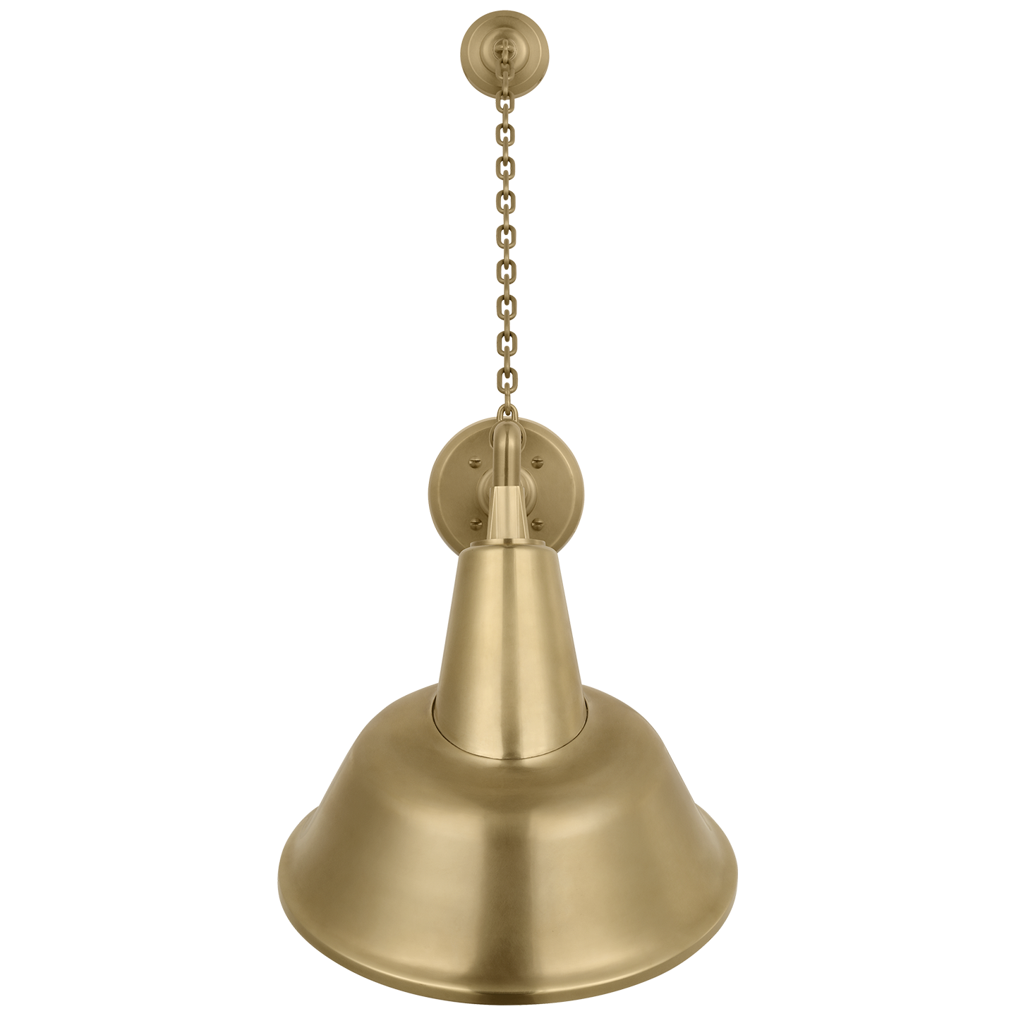 Academy 17.5" Anchored Mack Barn Light | Hand-Rubbed Antique Brass | 12.5 | 12.5" Hand-Rubbed Antique Brass Tilted Bowers Shade