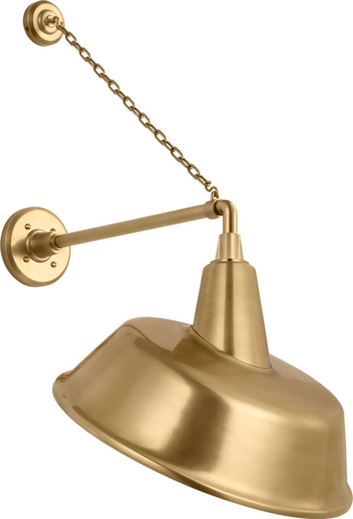 Academy 17.5" Anchored Mack Barn Light | Hand-Rubbed Antique Brass | 16 | 16" Hand-Rubbed Antique Brass Tilted Bowers Shade