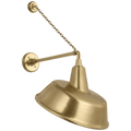 Academy 17.5" Anchored Mack Barn Light | Hand-Rubbed Antique Brass | 16 | 16" Hand-Rubbed Antique Brass Tilted Bowers Shade