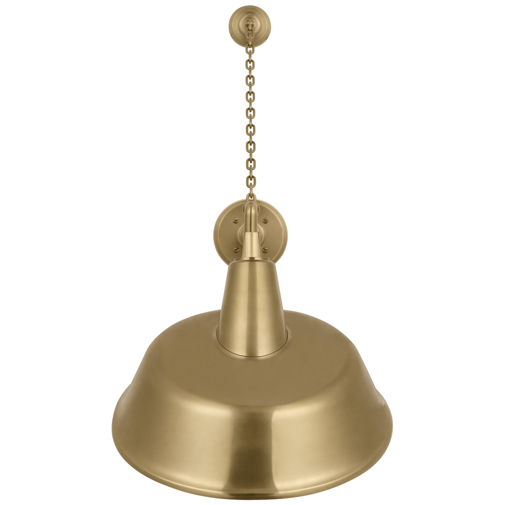 Academy 17.5" Anchored Mack Barn Light | Hand-Rubbed Antique Brass | 16 | 16" Hand-Rubbed Antique Brass Tilted Bowers Shade