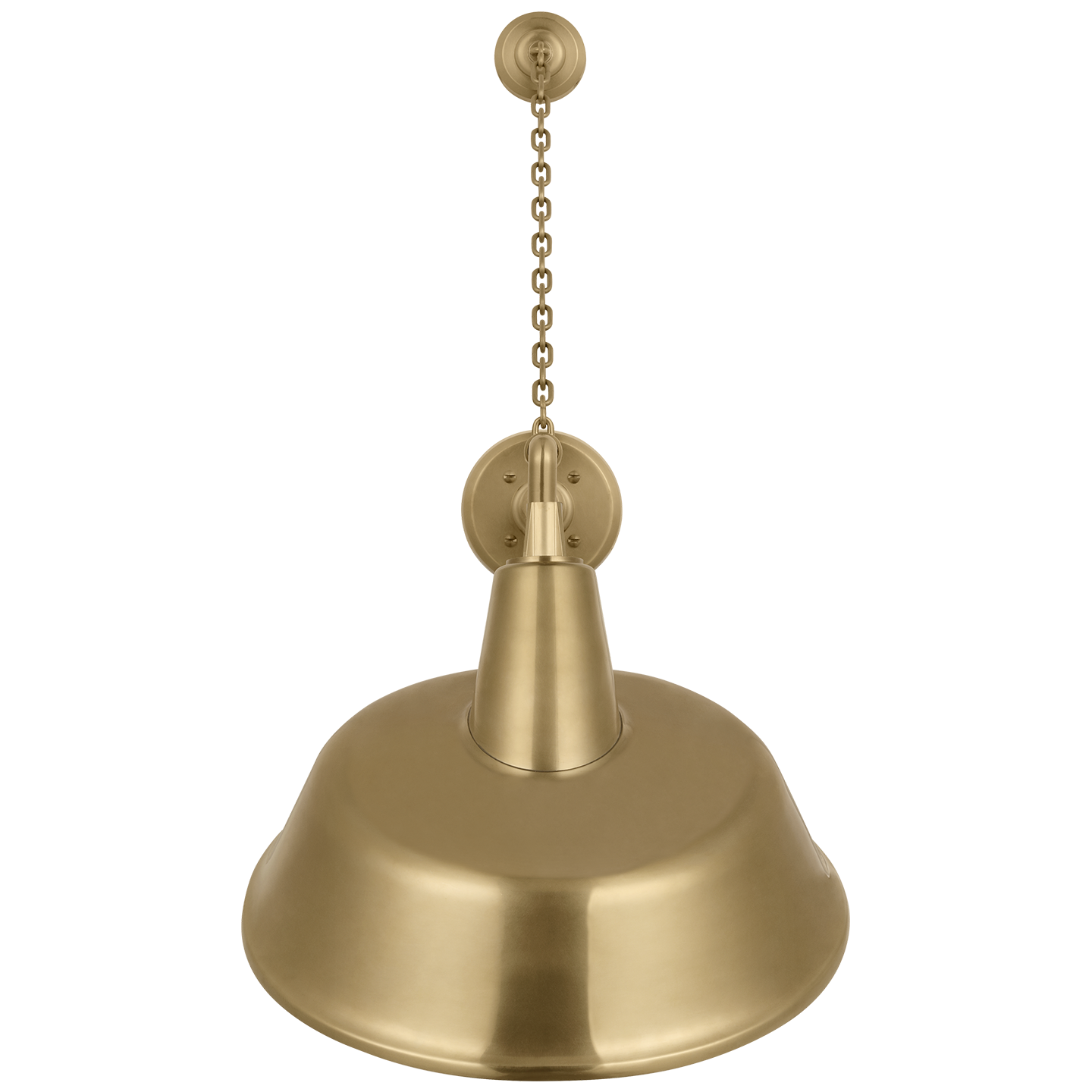 Academy 17.5" Anchored Mack Barn Light | Hand-Rubbed Antique Brass | 16 | 16" Hand-Rubbed Antique Brass Tilted Bowers Shade