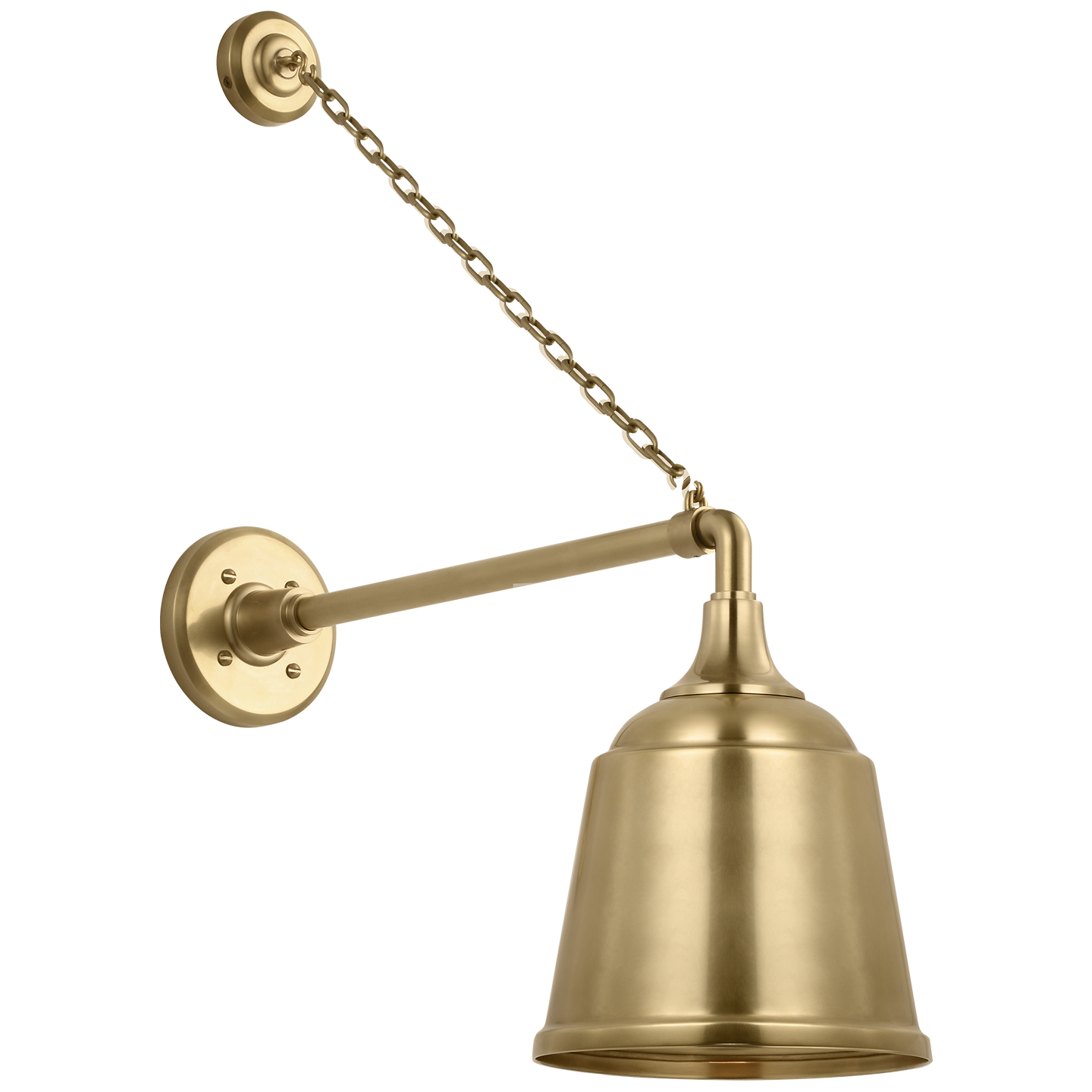 Academy 17.5" Anchored Mack Barn Light | Hand-Rubbed Antique Brass | 8 | 8" Hand-Rubbed Antique Brass Rockhouse Shade