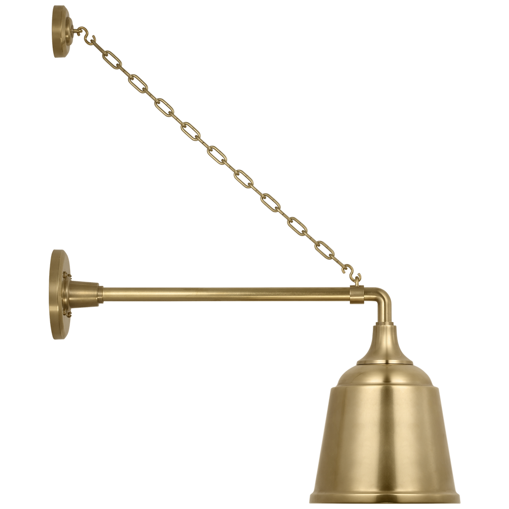 Academy 17.5" Anchored Mack Barn Light | Hand-Rubbed Antique Brass | 8 | 8" Hand-Rubbed Antique Brass Rockhouse Shade