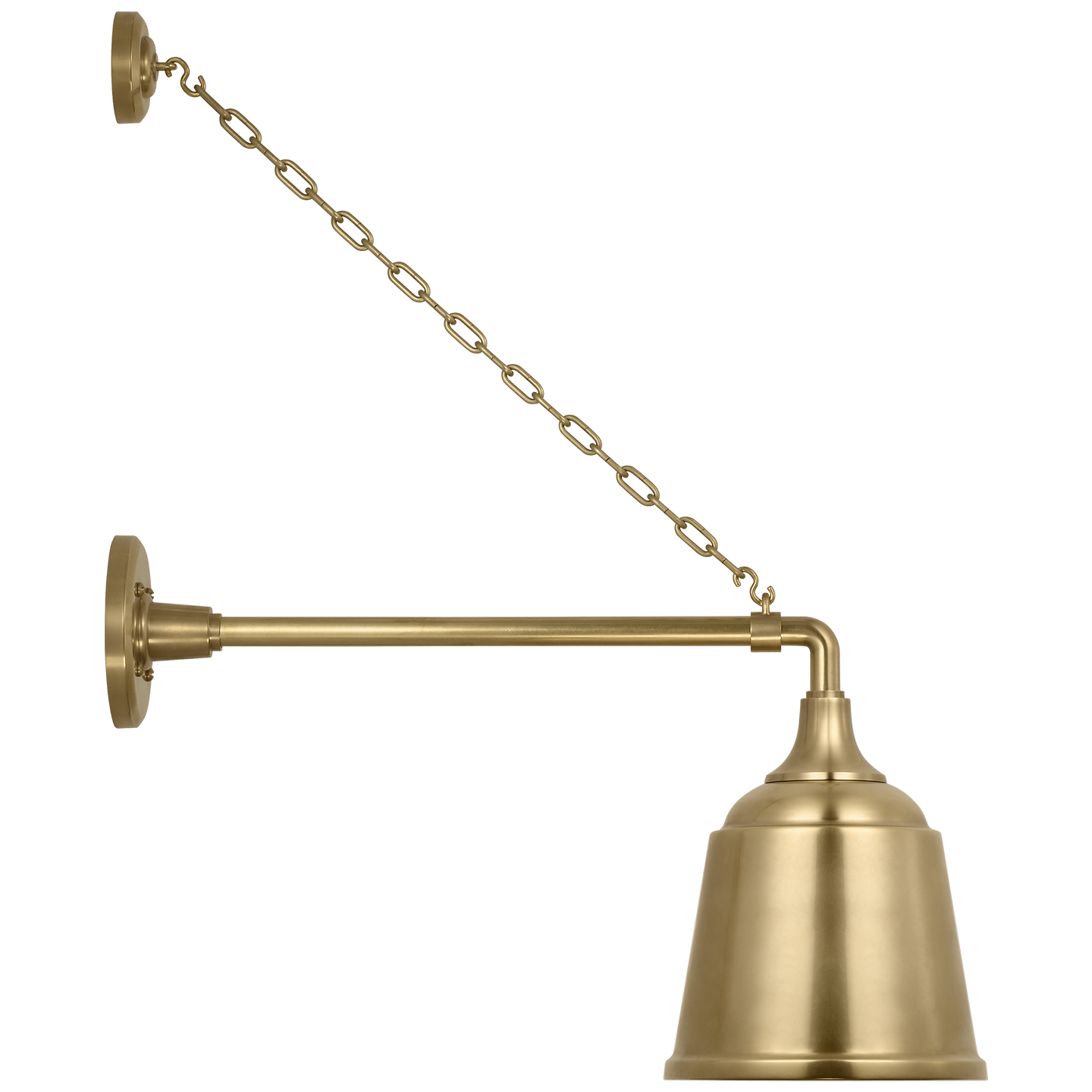 Academy 17.5" Anchored Mack Barn Light | Hand-Rubbed Antique Brass | 8 | 8" Hand-Rubbed Antique Brass Rockhouse Shade