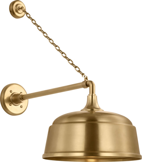 Academy 17.5" Anchored Mack Barn Light | Hand-Rubbed Antique Brass | 12.5 | 12.5" Hand-Rubbed Antique Brass Rockhouse Shade