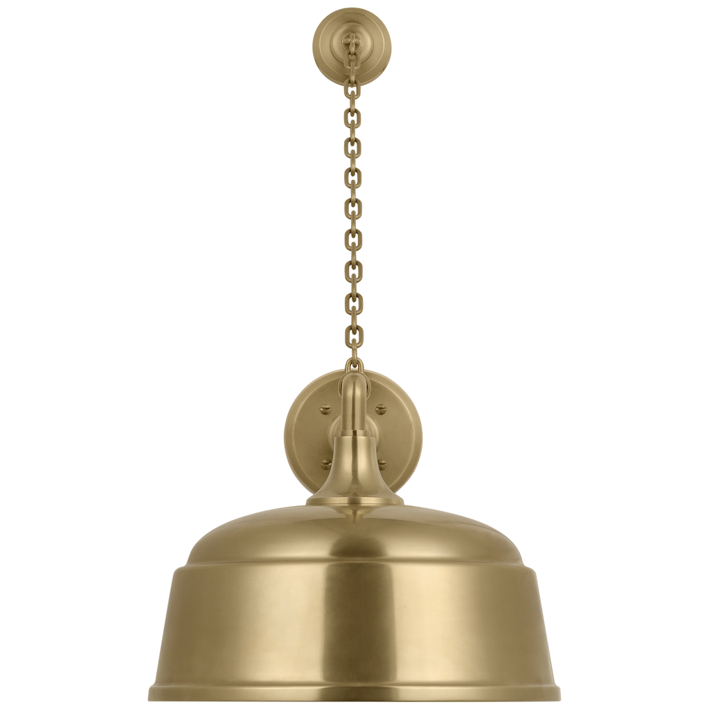 Academy 17.5" Anchored Mack Barn Light | Hand-Rubbed Antique Brass | 12.5 | 12.5" Hand-Rubbed Antique Brass Rockhouse Shade