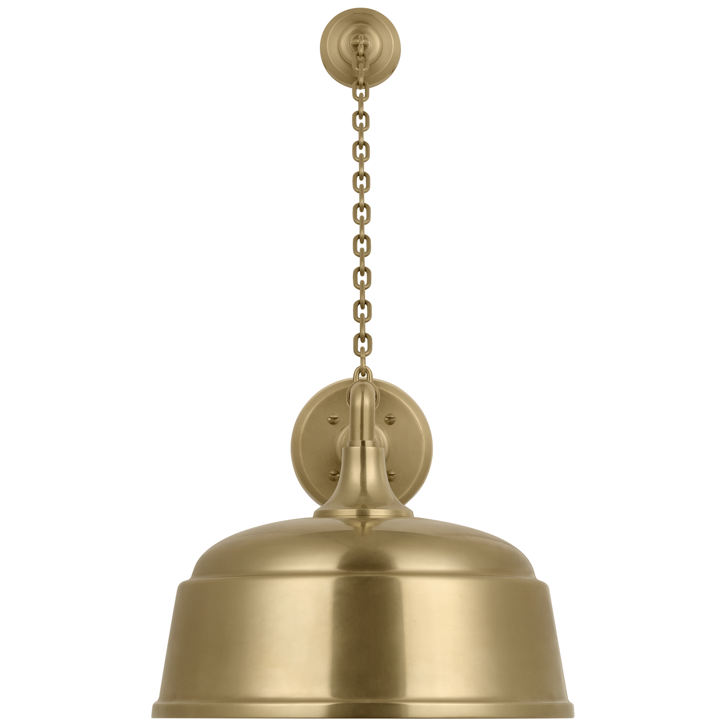 Academy 17.5" Anchored Mack Barn Light | Hand-Rubbed Antique Brass | 12.5 | 12.5" Hand-Rubbed Antique Brass Rockhouse Shade