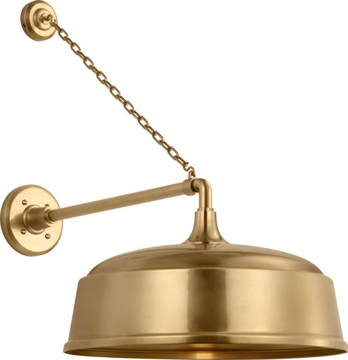 Academy 17.5" Anchored Mack Barn Light | Hand-Rubbed Antique Brass | 16 | 16" Hand-Rubbed Antique Brass Rockhouse Shade