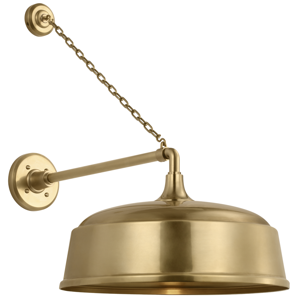 Academy 17.5" Anchored Mack Barn Light | Hand-Rubbed Antique Brass | 16 | 16" Hand-Rubbed Antique Brass Rockhouse Shade