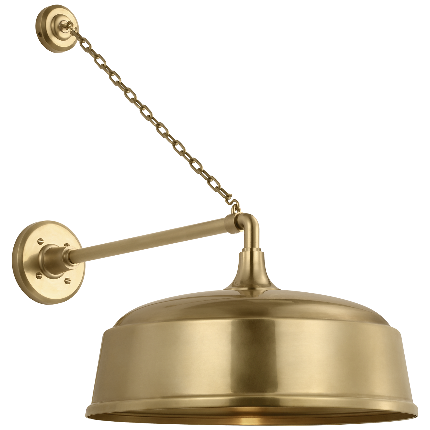 Academy 17.5" Anchored Mack Barn Light | Hand-Rubbed Antique Brass | 16 | 16" Hand-Rubbed Antique Brass Rockhouse Shade