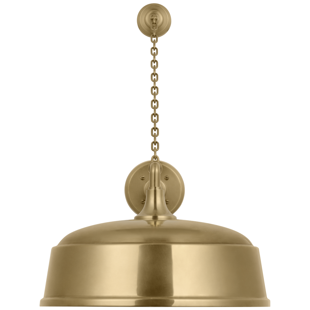Academy 17.5" Anchored Mack Barn Light | Hand-Rubbed Antique Brass | 16 | 16" Hand-Rubbed Antique Brass Rockhouse Shade