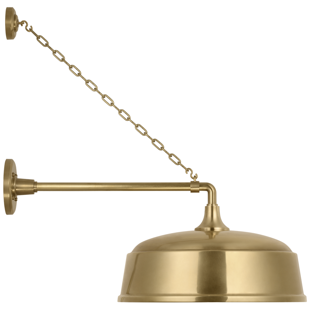 Academy 17.5" Anchored Mack Barn Light | Hand-Rubbed Antique Brass | 16 | 16" Hand-Rubbed Antique Brass Rockhouse Shade