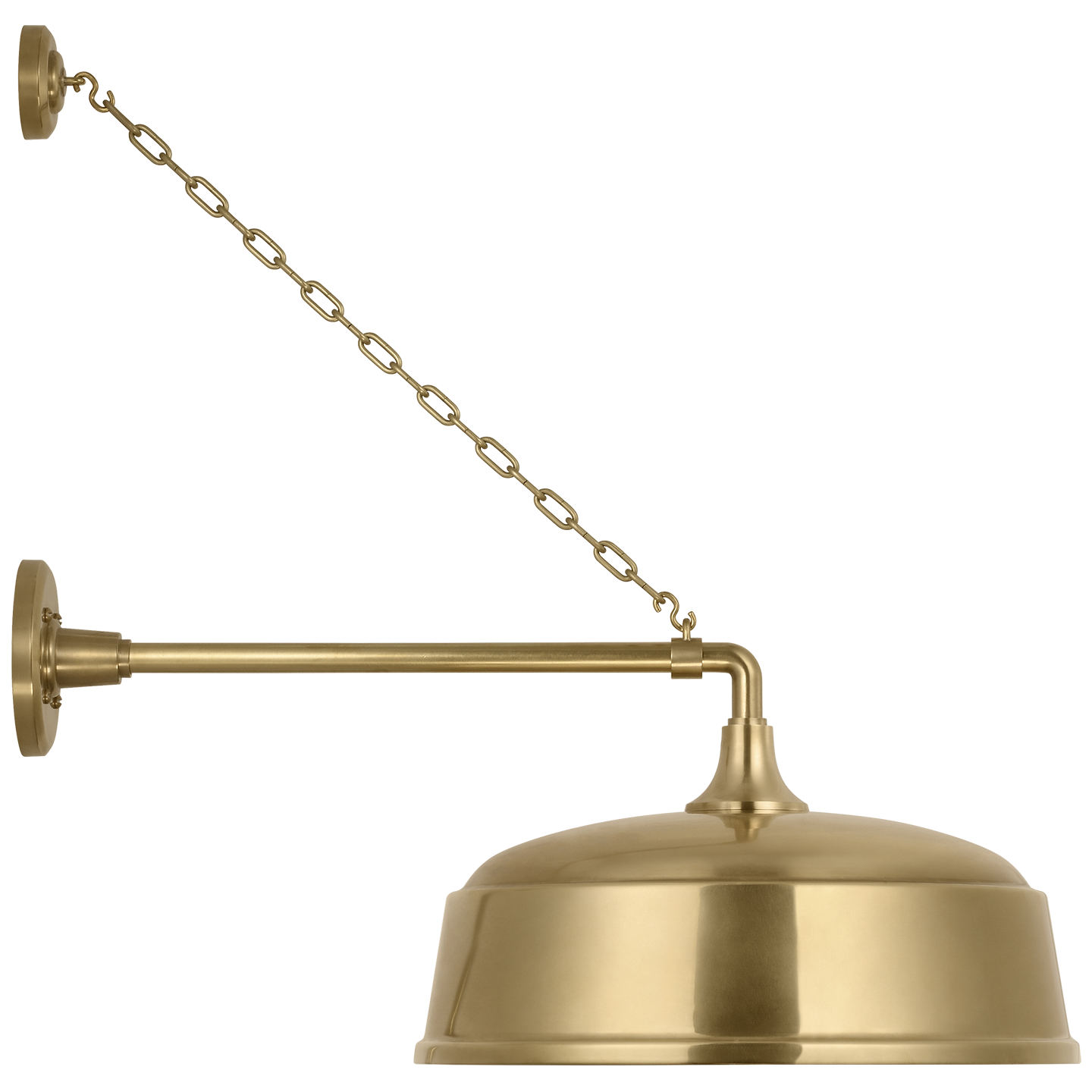 Academy 17.5" Anchored Mack Barn Light | Hand-Rubbed Antique Brass | 16 | 16" Hand-Rubbed Antique Brass Rockhouse Shade